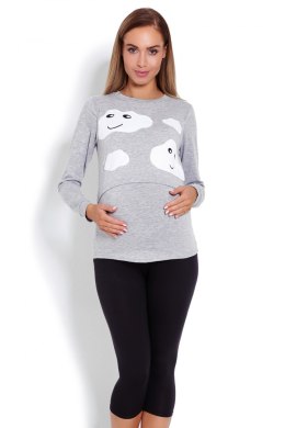 Piżama Damska Ciążowa Model 1679 Grey - PeeKaBoo - XXL