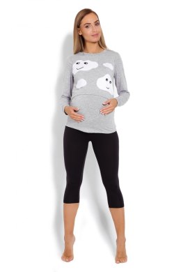 Piżama Damska Ciążowa Model 1679 Grey - PeeKaBoo - S/M
