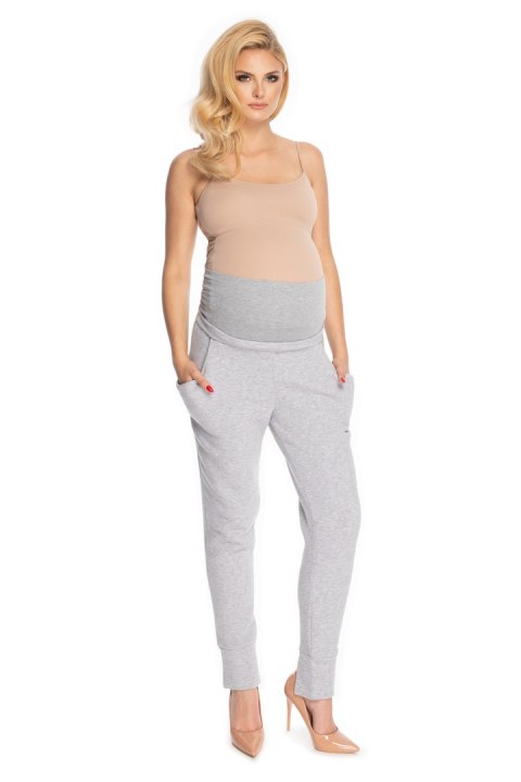Spodnie Ciążowe Model 0175 Grey - PeeKaBoo - L/XL Spodnie Ciążowe Model 0175 Grey - PeeKaBoo - L/XL