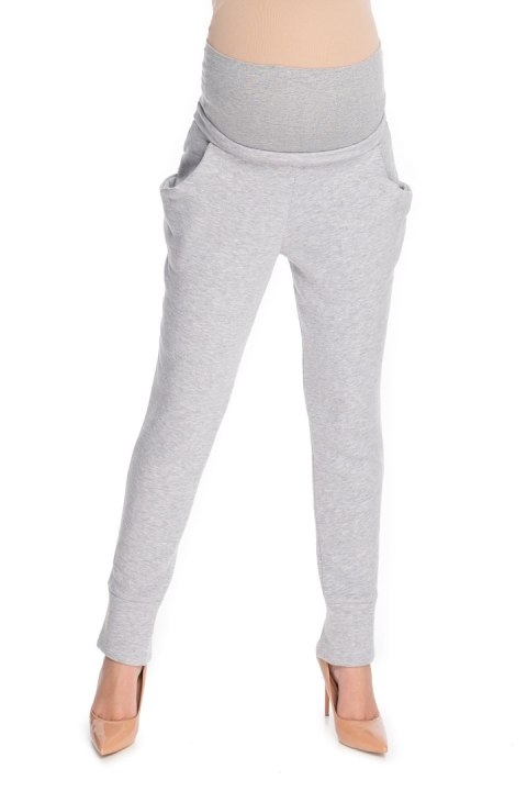 Spodnie Ciążowe Model 0175 Grey - PeeKaBoo - S/M Spodnie Ciążowe Model 0175 Grey - PeeKaBoo - S/M