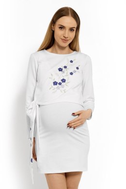 Sukienka Ciążowa Model 1624C White - PeeKaBoo - L/XL