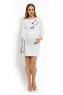 Sukienka Ciążowa Model 1624C White - PeeKaBoo - S/M Sukienka Ciążowa Model 1624C White - PeeKaBoo - S/M