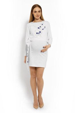 Sukienka Ciążowa Model 1624C White - PeeKaBoo - S/M
