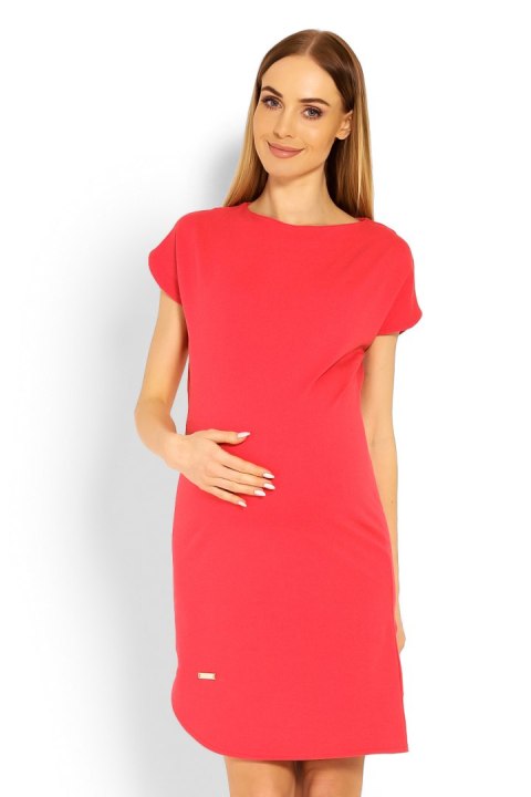 Sukienka Ciążowa Model 1629C Coral - PeeKaBoo - S/M Sukienka Ciążowa Model 1629C Coral - PeeKaBoo - S/M
