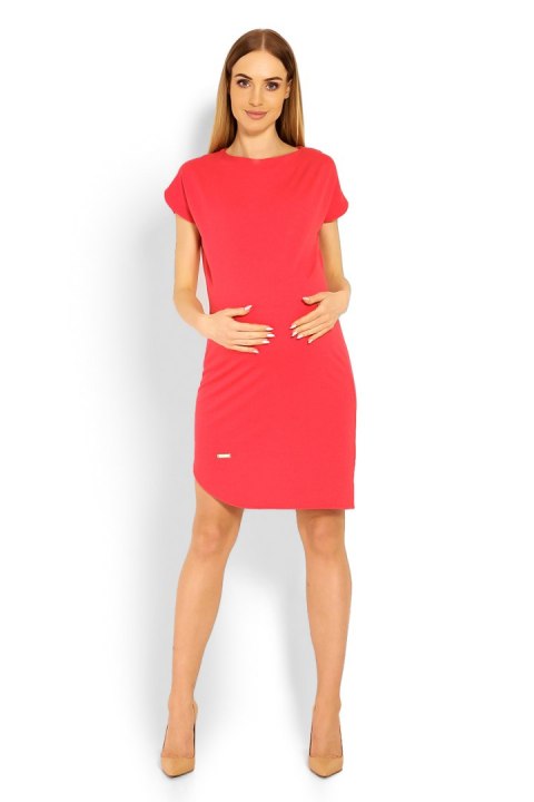 Sukienka Ciążowa Model 1629C Coral - PeeKaBoo - S/M Sukienka Ciążowa Model 1629C Coral - PeeKaBoo - S/M