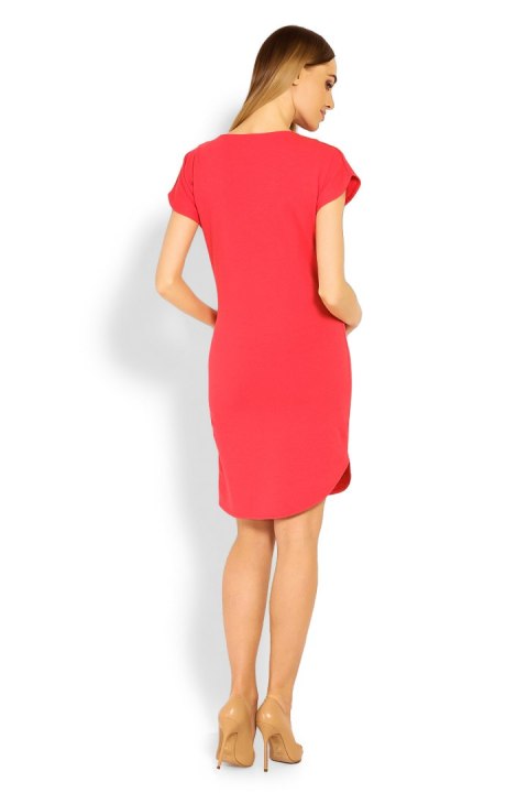 Sukienka Ciążowa Model 1629C Coral - PeeKaBoo - S/M Sukienka Ciążowa Model 1629C Coral - PeeKaBoo - S/M