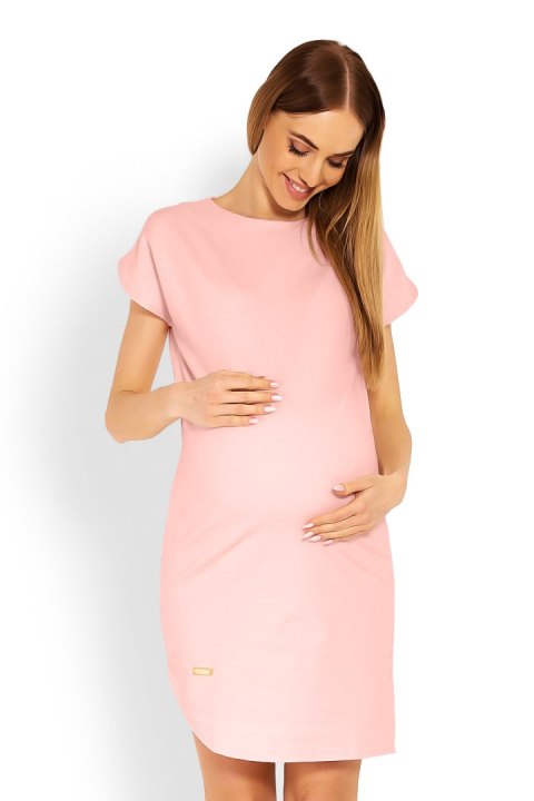 Sukienka Ciążowa Model 1629C Pink - PeeKaBoo - L/XL
