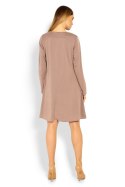 Sukienka Model 1359 Cappuccino - PeeKaBoo - XXL Sukienka Model 1359 Cappuccino - PeeKaBoo - XXL