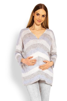 Sweter Ciążowy Model 30057C Sky Blue - PeeKaBoo - uniwersalny