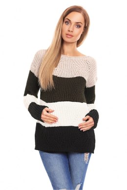 Sweter Ciążowy Model 70019 Khaki - PeeKaBoo - uniwersalny