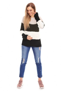 Sweter Ciążowy Model 70019 Khaki - PeeKaBoo - uniwersalny
