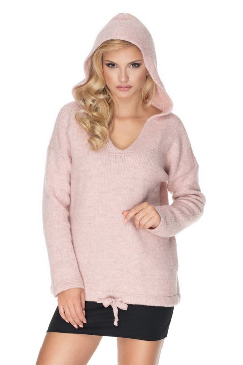 Sweter Damski Model 30070 Powder Pink - PeeKaBoo - uniwersalny Sweter Damski Model 30070 Powder Pink - PeeKaBoo - uniwersalny
