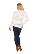 Sweter Damski Model 30076 Cream - PeeKaBoo - uniwersalny Sweter Damski Model 30076 Cream - PeeKaBoo - uniwersalny