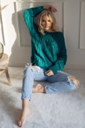 Sweter Damski Model 30081 Morski - PeeKaBoo - uniwersalny Sweter Damski Model 30081 Morski - PeeKaBoo - uniwersalny