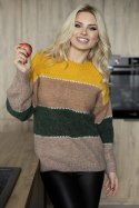 Sweter Damski Model 30084 Honey - PeeKaBoo - uniwersalny Sweter Damski Model 30084 Honey - PeeKaBoo - uniwersalny