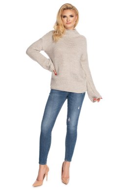 Sweter Damski Model 70032 Beige - PeeKaBoo - uniwersalny