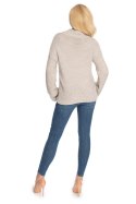 Sweter Damski Model 70032 Beige - PeeKaBoo - uniwersalny Sweter Damski Model 70032 Beige - PeeKaBoo - uniwersalny