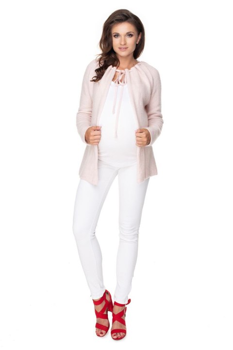 Sweter Kardigan Model 30074 Powder Pink - PeeKaBoo - uniwersalny Sweter Kardigan Model 30074 Powder Pink - PeeKaBoo - uniwersalny
