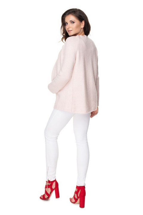 Sweter Kardigan Model 30074 Powder Pink - PeeKaBoo - uniwersalny Sweter Kardigan Model 30074 Powder Pink - PeeKaBoo - uniwersalny