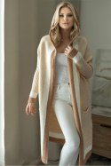 Sweter Kardigan Model 30085 Cream - PeeKaBoo - uniwersalny