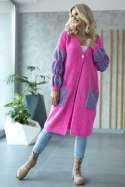 Sweter Kardigan Model 30086 Neon Pink - PeeKaBoo - uniwersalny Sweter Kardigan Model 30086 Neon Pink - PeeKaBoo - uniwersalny
