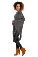 Sweter Poncho model 30012 Graphit - PeeKaBoo - uniwersalny