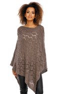 Sweter Poncho model 30012 Mocca - PeeKaBoo - uniwersalny