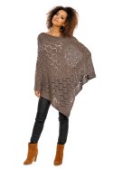 Sweter Poncho model 30012 Mocca - PeeKaBoo - uniwersalny