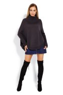 Sweter Ponczo Model 70009 Grafit - PeeKaBoo - uniwersalny