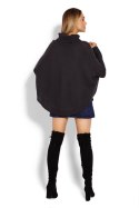 Sweter Ponczo Model 70009 Grafit - PeeKaBoo - uniwersalny
