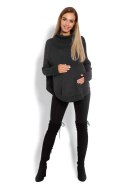 Sweter Ponczo Model 70009C Grafit - PeeKaBoo - uniwersalny