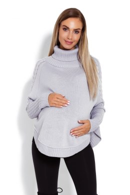 Sweter Ponczo Model 70009C Grey - PeeKaBoo - uniwersalny