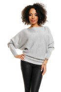 Sweter model 70003 Light Gray - PeeKaBoo - uniwersalny Sweter model 70003 Light Gray - PeeKaBoo - uniwersalny