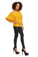 Sweter model 70003 Mustard - PeeKaBoo - uniwersalny Sweter model 70003 Mustard - PeeKaBoo - uniwersalny