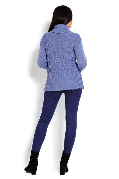 Golf Damski Model 70014 Blue - PeeKaBoo - uniwersalny Golf Damski Model 70014 Blue - PeeKaBoo - uniwersalny