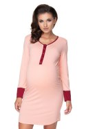 Koszulka nocna Koszula Nocna Ciążowa Model 0160 Powder Pink - PeeKaBoo - L/XL Koszulka nocna Koszula Nocna Ciążowa Model 0160 Powder Pink - PeeKaBoo - L/XL