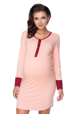 Koszulka nocna Koszula Nocna Ciążowa Model 0160 Powder Pink - PeeKaBoo - L/XL