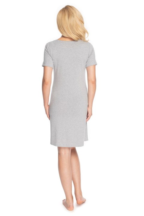Koszulka nocna Koszula Nocna Ciążowa Model 0180 Grey - PeeKaBoo - L/XL Koszulka nocna Koszula Nocna Ciążowa Model 0180 Grey - PeeKaBoo - L/XL