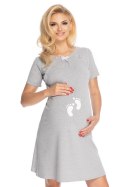 Koszulka nocna Koszula Nocna Ciążowa Model 0180 Grey - PeeKaBoo - S/M Koszulka nocna Koszula Nocna Ciążowa Model 0180 Grey - PeeKaBoo - S/M