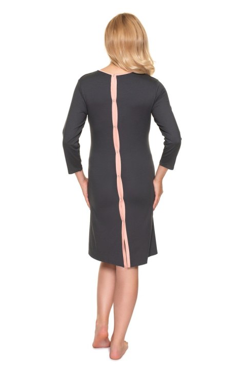 Koszulka nocna Koszula Nocna Ciążowa Model 0197 Grafit - PeeKaBoo - S/M Koszulka nocna Koszula Nocna Ciążowa Model 0197 Grafit - PeeKaBoo - S/M