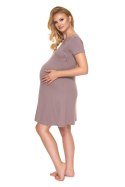 Koszulka nocna Koszula Nocna Ciążowa Model 0198 Cappuccino - PeeKaBoo - S/M Koszulka nocna Koszula Nocna Ciążowa Model 0198 Cappuccino - PeeKaBoo - S/M
