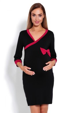 Koszulka nocna Koszula Nocna Ciążowa Model 1681 Black - PeeKaBoo - XXL