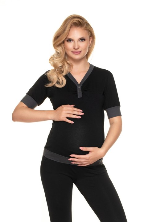 Piżama Ciążowa Model 0184 Black - PeeKaBoo - L/XL