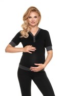 Piżama Ciążowa Model 0184 Black - PeeKaBoo - XXL Piżama Ciążowa Model 0184 Black - PeeKaBoo - XXL