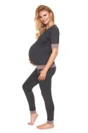 Piżama Ciążowa Model 0184 Grafit - PeeKaBoo - S/M