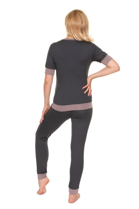 Piżama Ciążowa Model 0184 Grafit - PeeKaBoo - S/M Piżama Ciążowa Model 0184 Grafit - PeeKaBoo - S/M