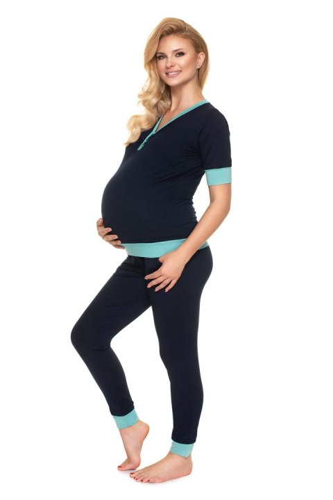 Piżama Ciążowa Model 0184 Navy - PeeKaBoo - S/M Piżama Ciążowa Model 0184 Navy - PeeKaBoo - S/M