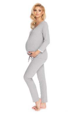 Piżama Damska Ciążowa Model 0181 Grey - PeeKaBoo - L/XL