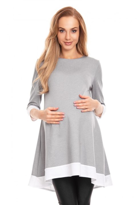 Sukienka Ciążowa Model 0125 Grey - PeeKaBoo - S/M Sukienka Ciążowa Model 0125 Grey - PeeKaBoo - S/M