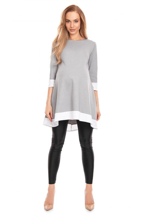 Sukienka Ciążowa Model 0125 Grey - PeeKaBoo - S/M Sukienka Ciążowa Model 0125 Grey - PeeKaBoo - S/M